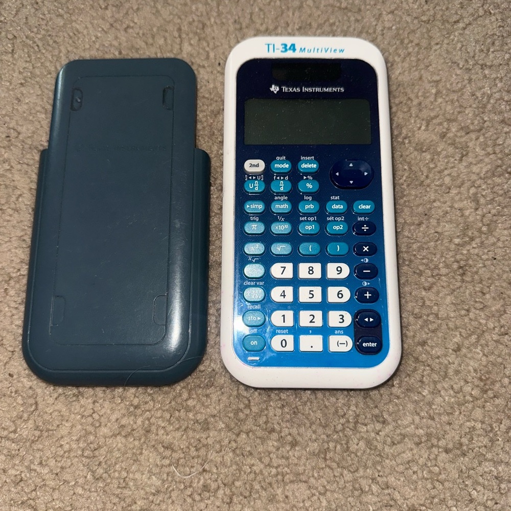 Texas Instruments TI-34 MultiView Calculator - Blue and White